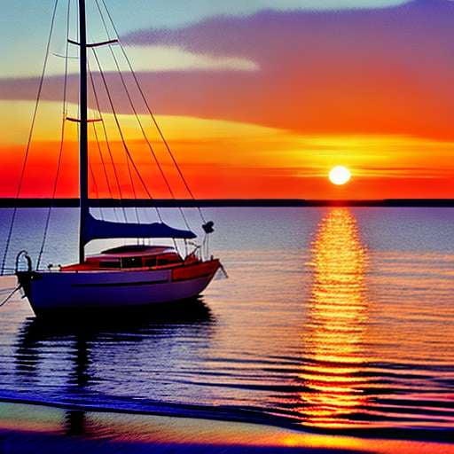 Sunset Sailboat Midjourney Prompt: Create Your Own Stunning Seascape - Socialdraft