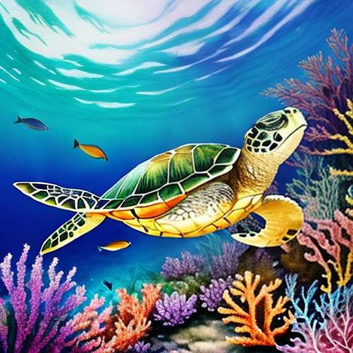 "Oceanic Mandala Turtle" Midjourney Prompt Image Generator - Socialdraft
