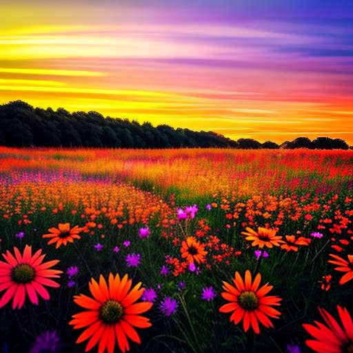 Wildflower Meadow Midjourney Prompt - Create Your Own Scenic Masterpiece - Socialdraft