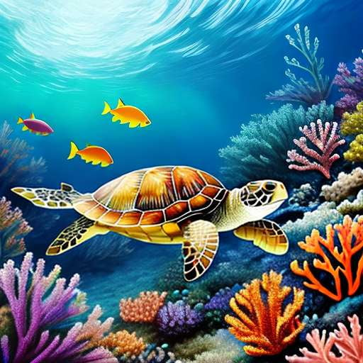 Sea Turtle Sanctuary Midjourney Prompt: Create Custom Artwork with this Unique Text-to-Image Model - Socialdraft