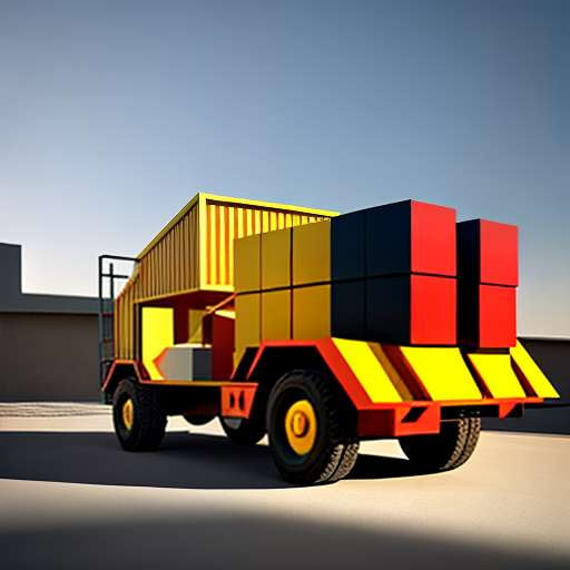 Dump Truck Sketch Midjourney Prompt - Customizable Cartoon Construction Vehicle Art - Socialdraft