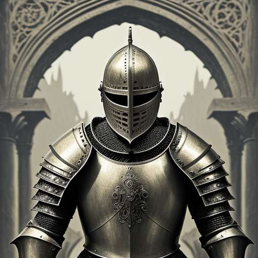 Free Photo Prompt  Knight in Plate Armor on Battlefield