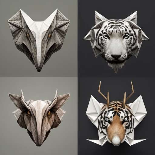 Origami Animal Portraits Midjourney Prompts - Create Your Own Masterpieces - Socialdraft