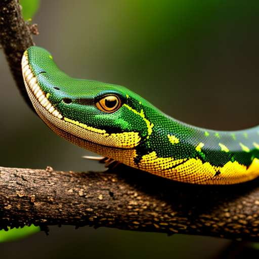 Rainforest Serpent Midjourney Prompt - Unique Customizable Snake Images - Socialdraft