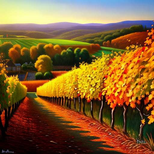 Autumn Vineyard Midjourney Masterpiece - Socialdraft