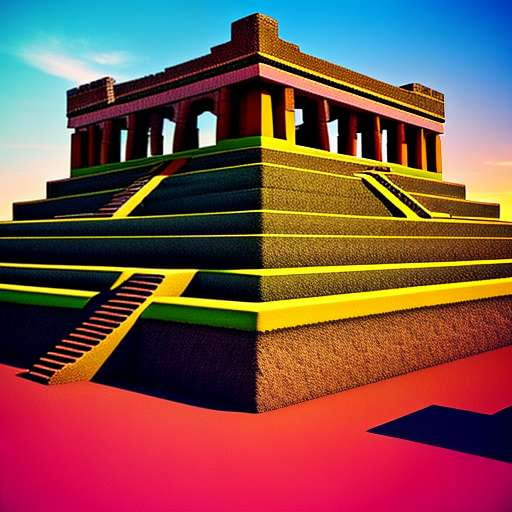 Aztec Ruins Mirage Customizable Midjourney Prompt for Surreal Art Creation - Socialdraft