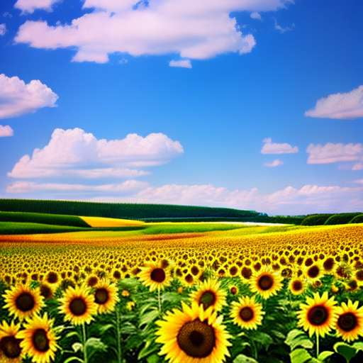 Sunflower Fields Customizable Midjourney Sticker Prompt - Socialdraft