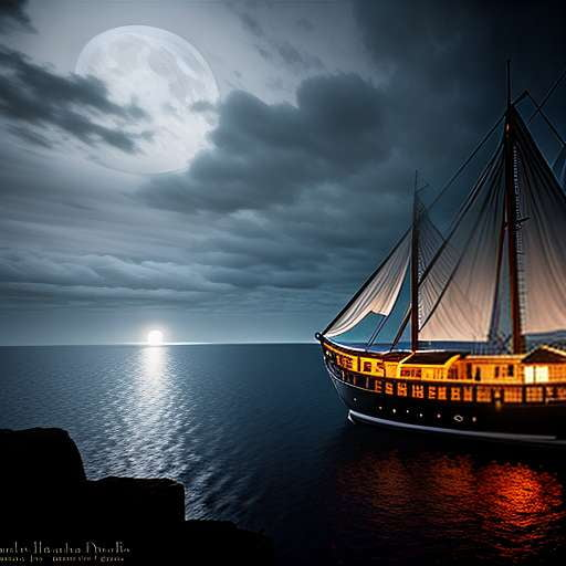 Moonlit Masquerade on the Water Midjourney Prompt - Customizable Text-to-Image Artistic Inspiration - Socialdraft