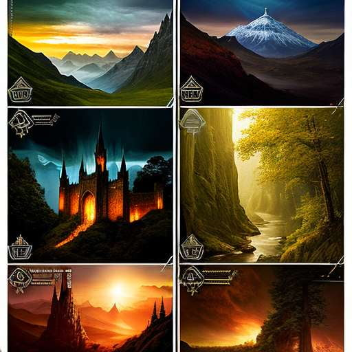 Lord of the Rings Book Cover Sticker Pack - Midjourney Image Prompt - Socialdraft