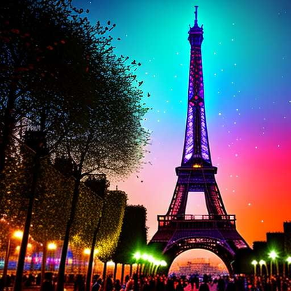 Eiffel Tower & Fireworks Midjourney Prompt - Socialdraft