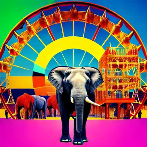 "Elephant & Ferris Wheel" Custom Midjourney Prompt - Create Your Own Unique Art - Socialdraft