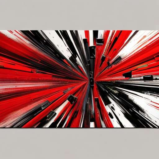 Midjourney Red Line Abstract Art Prompt for Custom Creations - Socialdraft