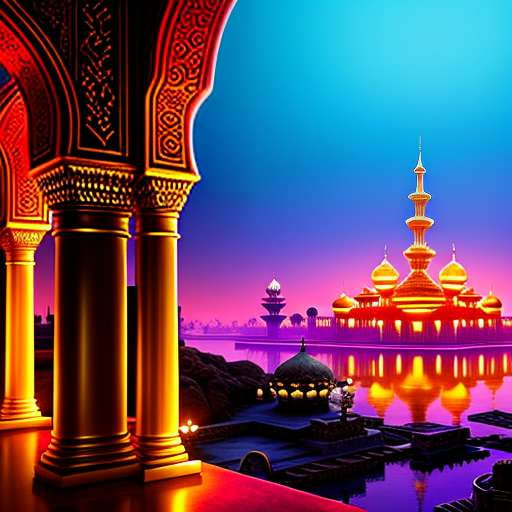 Aladdin's Palace Midjourney Prompt - Customizable Arabian Nights Art - Socialdraft