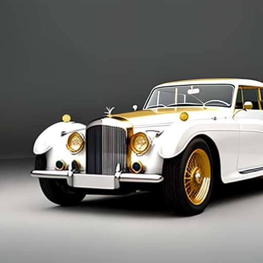 Bentley Bacalar Custom Midjourney Prompt  - White and Gold Design - Socialdraft
