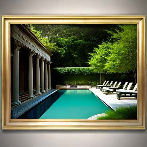 "Decked-Out Roman Pool" Midjourney Prompt for Image Creation - Socialdraft
