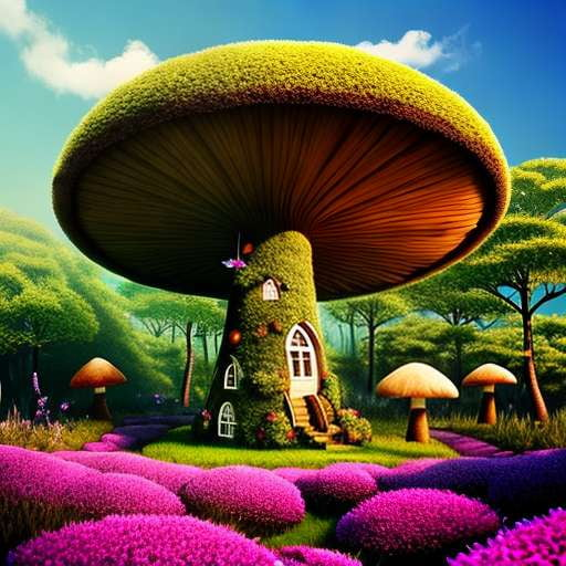 3D Midjourney Mushroom House Prompt - Create Your Own Fantasy Mushroom Dwelling Today! - Socialdraft
