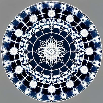 Winter Mandala Midjourney Prompt: Create Your Own Mindful Snowflake Design - Socialdraft