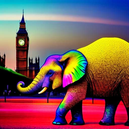 Elephant and Big Ben Midjourney Image Prompt for Custom Creations - Socialdraft