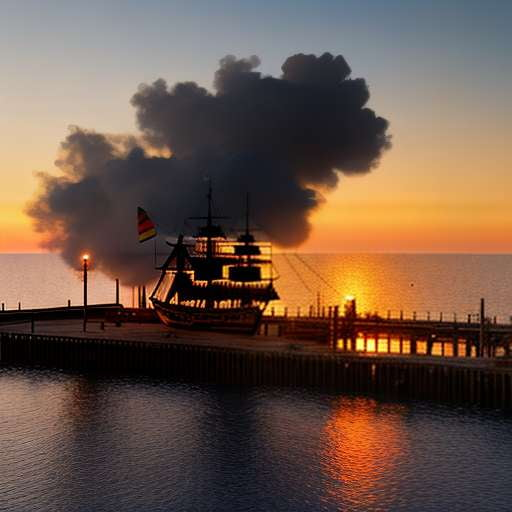 Pirate Ship Cannonball Impact Midjourney Prompt - Text-to-Image Creation - Socialdraft