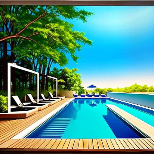 Art Deco Pool Scene - Midjourney Prompt - Socialdraft