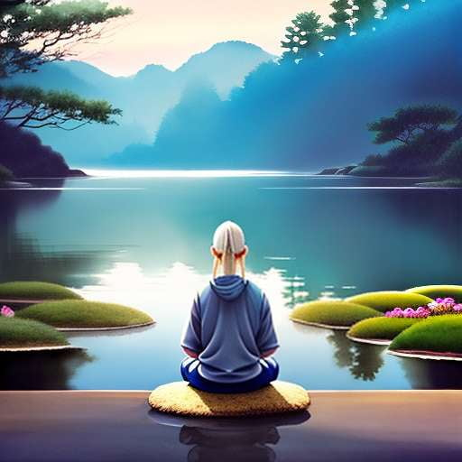 Zen Portrait Midjourney Prompt in Spiritual Style - Socialdraft