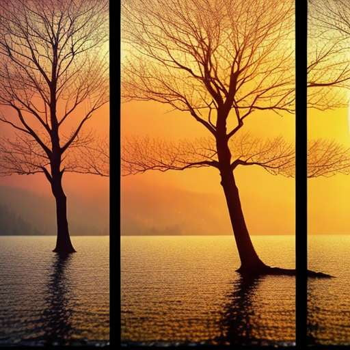 Title: AI Triptych Sunset Landscape Midjourney Prompt - Socialdraft
