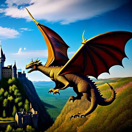 Dragon and Castle Midjourney Prompt: Unleash Your Inner Fantasy Artist - Socialdraft