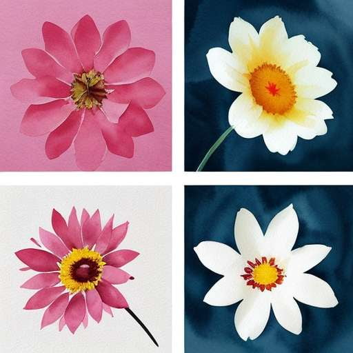 Midjourney Whimsical Minimalistic Floral Art Prints - Socialdraft