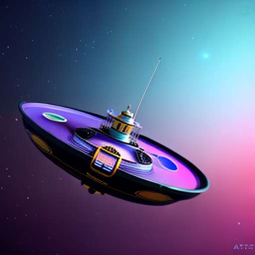 Pluto Flyby Ship Midjourney Image Prompt - Customizable Sci-Fi Art - Socialdraft