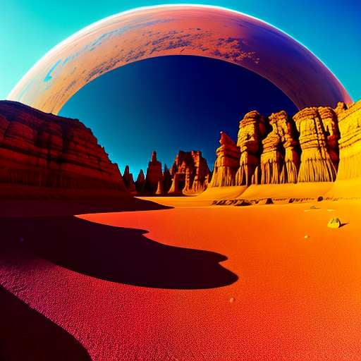 "Explore Martian Caves" - Customizable Midjourney Prompt for Creative Inspiration - Socialdraft