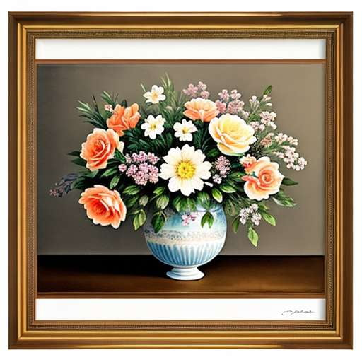 Elegant Floral Arrangement Midjourney Prompt for Customized Art Creation - Socialdraft