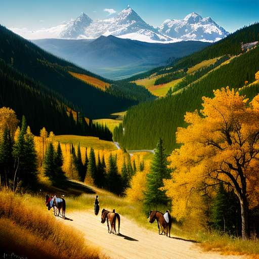 Trail Riding Midjourney Art Prompt for Unique Custom Paintings - Socialdraft