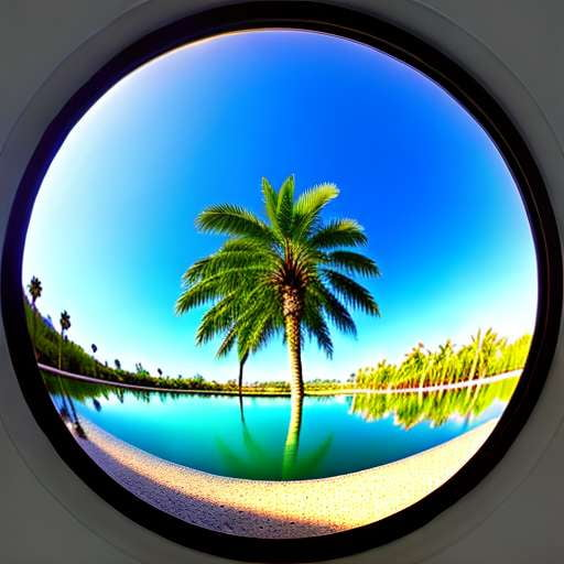 Palm Tree Oasis Midjourney Image Prompt - Socialdraft