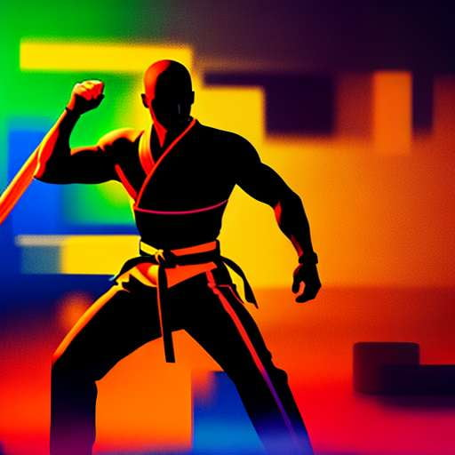 Rainbow Warrior: Colorful Martial Art Midjourney Prompt - Socialdraft
