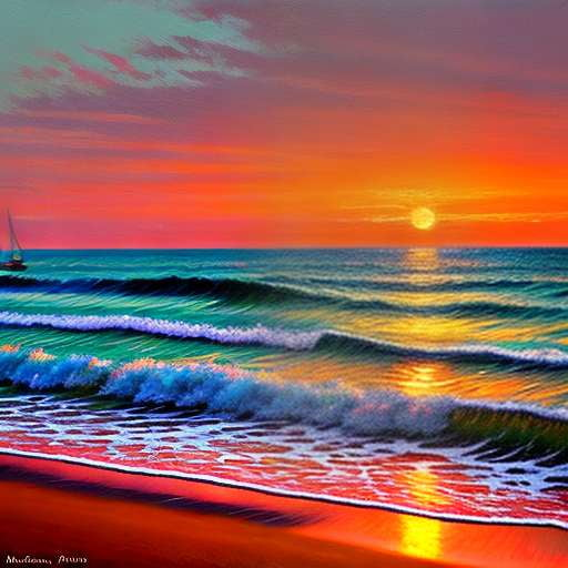 "Sunset Beach" Midjourney: Customizable Text-to-Image Prompts - Socialdraft