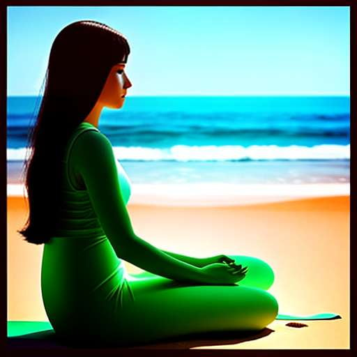 Lotus Pose on the Sand: Customizable Midjourney Text-to-Image Prompt - Socialdraft