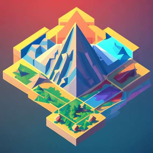Low Poly Isometric Game Map | Customizable Midjourney Prompt - Socialdraft