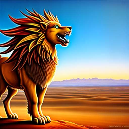 Entei Desert Landscape Midjourney Prompt: Customizable Masterpiece - Socialdraft