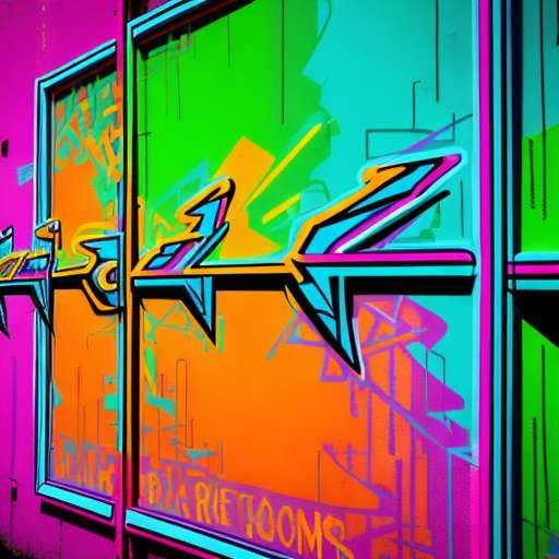 Midjourney Neon Art-Deco Inspired Graffiti Graphics - Socialdraft
