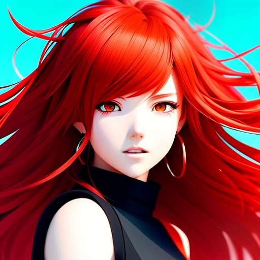 Red Haired Anime Girl Midjourney Prompt - Customizable Art Prompt for Image Generation - Socialdraft
