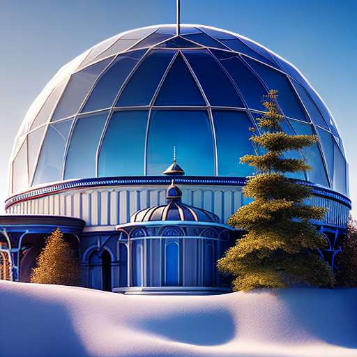 Frozen Wonder: Ice Castle Observatory Midjourney Prompt - Socialdraft