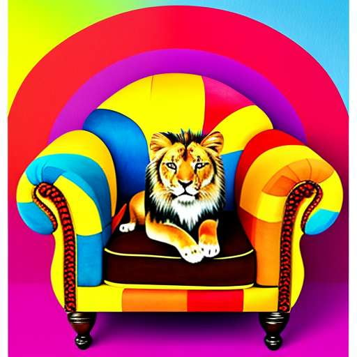 Smiling Lion Chair Midjourney Prompt for Custom Image Creation - Socialdraft