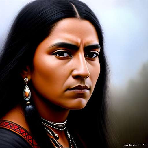 Native American Brave Woman Midjourney Image Generator - Socialdraft