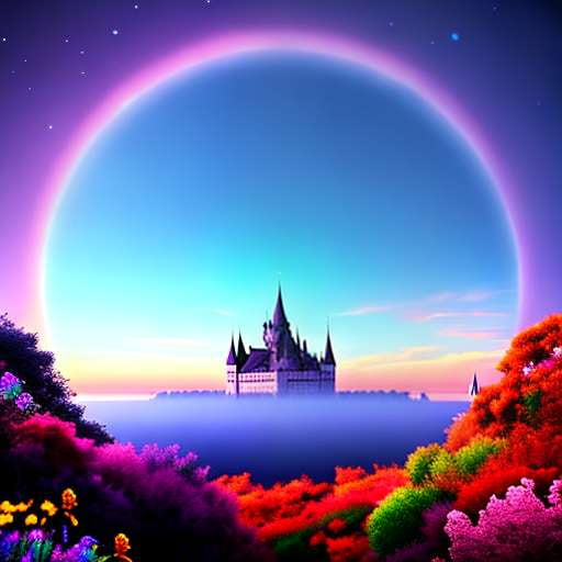Jeweled Castle in the Sky Midjourney Prompt - Create Your Own Fairytale - Socialdraft