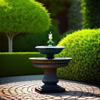 Solar Frog Urn Fountain - Midjourney Sculpture Prompt - Socialdraft