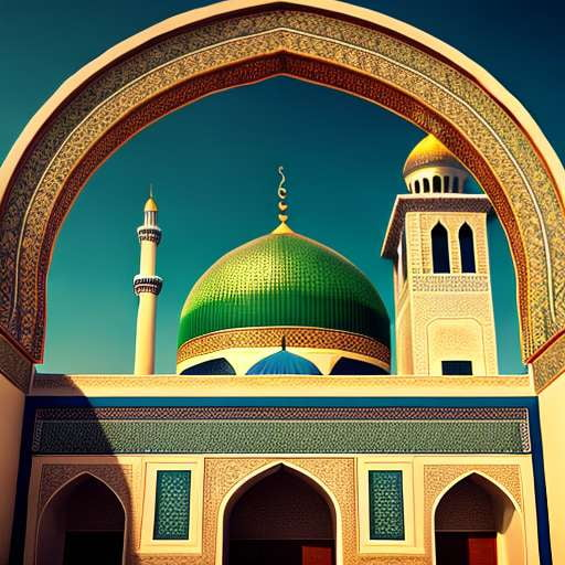 Mosque Portrait Midjourney Prompt: Customizable Islamic Art for Your Home - Socialdraft