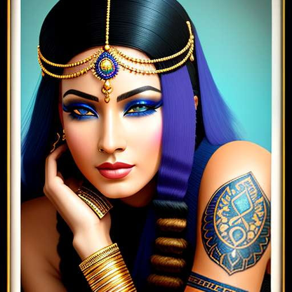 Egyptian Queen Tattoo Midjourney Prompt: Customizable Text-to-Image Model - Socialdraft