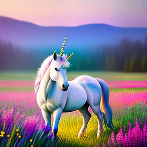 Unicorn Meadow Customizable Midjourney Prompt for Artistic Creations - Socialdraft