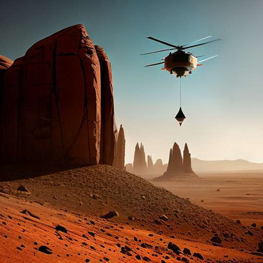 Ingenuity Mars Helicopter-Inspired Space Illustration Midjourney Prompt - Socialdraft