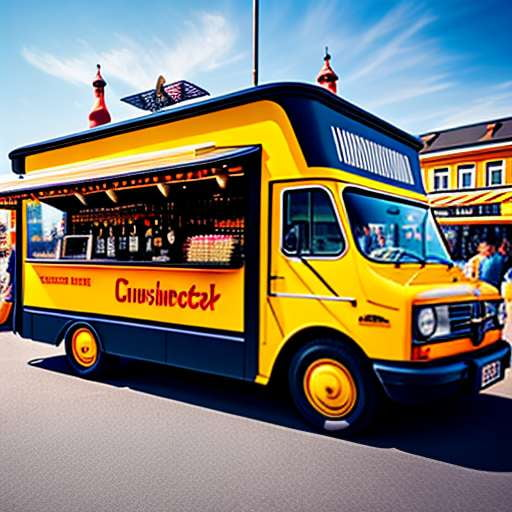 German Food Truck Portrait Midjourney Prompt - Create Your Own Vibrant Food Truck Masterpiece - Socialdraft